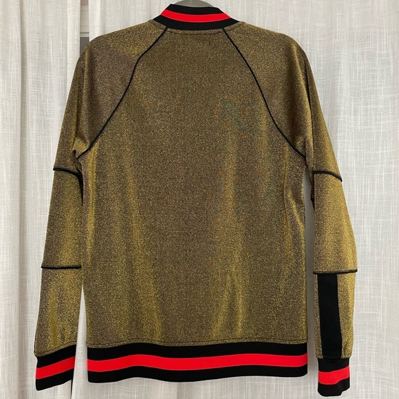 I.N.C Gold Sparkle Shimmer Track Jacket Size S - Picture 6 of 6
